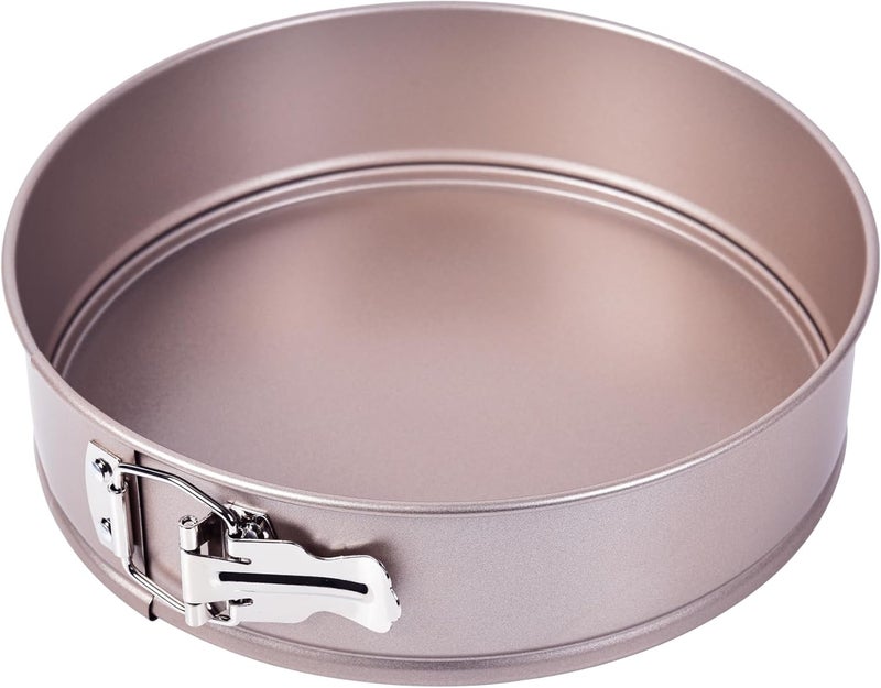 Bakeley 10 Inch Springform Pan, Non-Stick 10 Springform Pan with Removable Bottom, Carbon Steel, Cheesecake (Champagne Gold) - Image 1